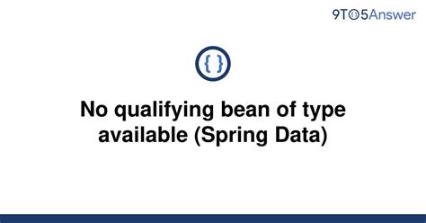 No qualifying bean of type - Feb 20, 2021 · 1 Answer. By default, MapStruct generates ordinary Java classes, and that's all. Spring has no way of knowing that you want these to be beans. As described in the MapStruct documentation, you can use @Mapper (componentModel = "spring") to have MapStruct put @Component on the classes it creates (you'll need to make sure that the package with the ... 